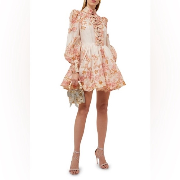 Zimmermann Pink Floral Midi Dress - Picture 6 of 11